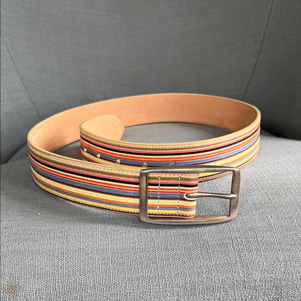 Paul Smith Signature Stripe Leather Belt